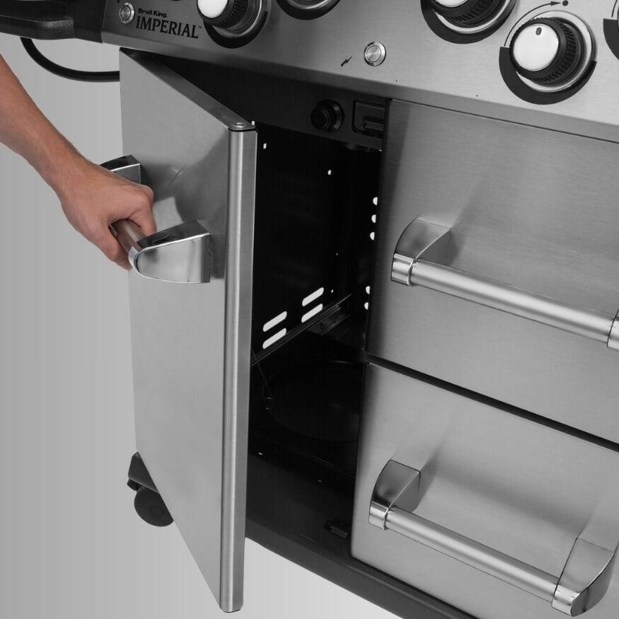 Enclosed Cabinet Base with Stainless Doors